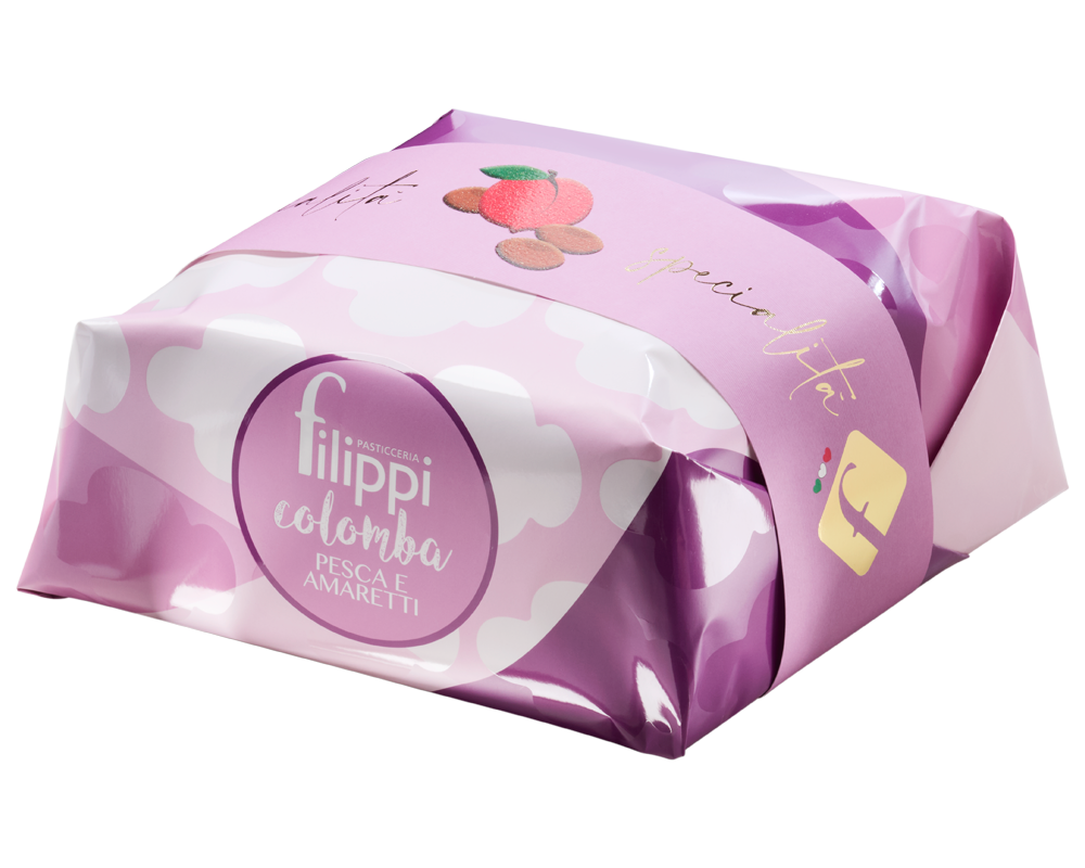 Colomba con pesca e amaretti