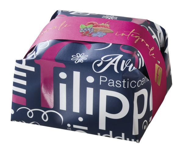 PANETTONE INTEGRALE CON FRUTTI DI BOSCO E CIOCCOLATO AL LATTE GR 1000