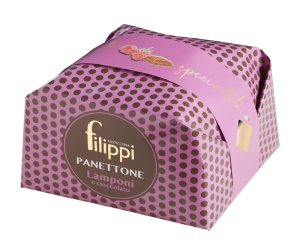 PANETTONE AI LAMPONI E CIOCCOLATO FONDENTE