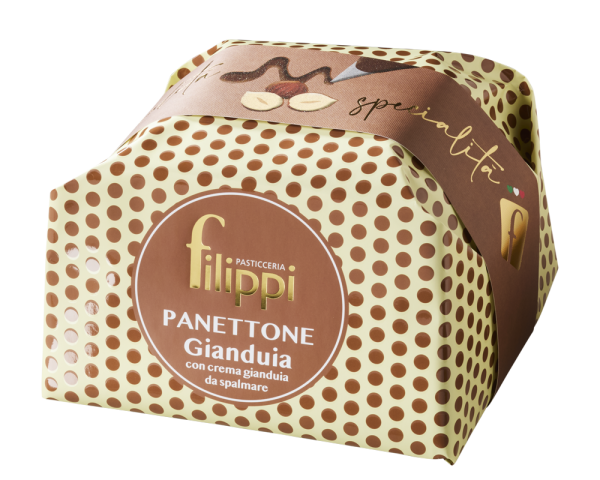 PANETTONE ALLA GIANDUIA CON CREMA GIANDUIA DA SPALMARE GR 1000
